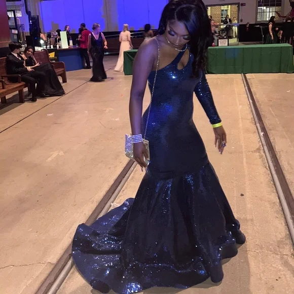 slim fit dress slacks Royal Blue Mermaid Long Prom Dress – DressesTailor main image 0